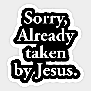 Taken by Jesus Sticker